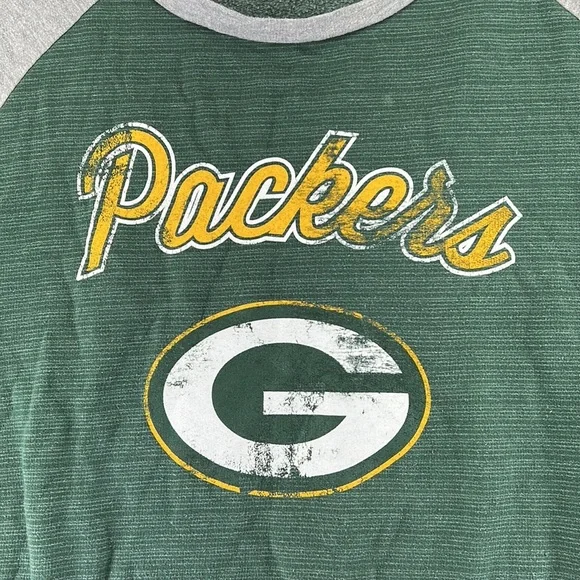 NFL Team Apparel Long Sleeve Shirt Green Bay Packers Football Green Womens L - Picture 2 of 10